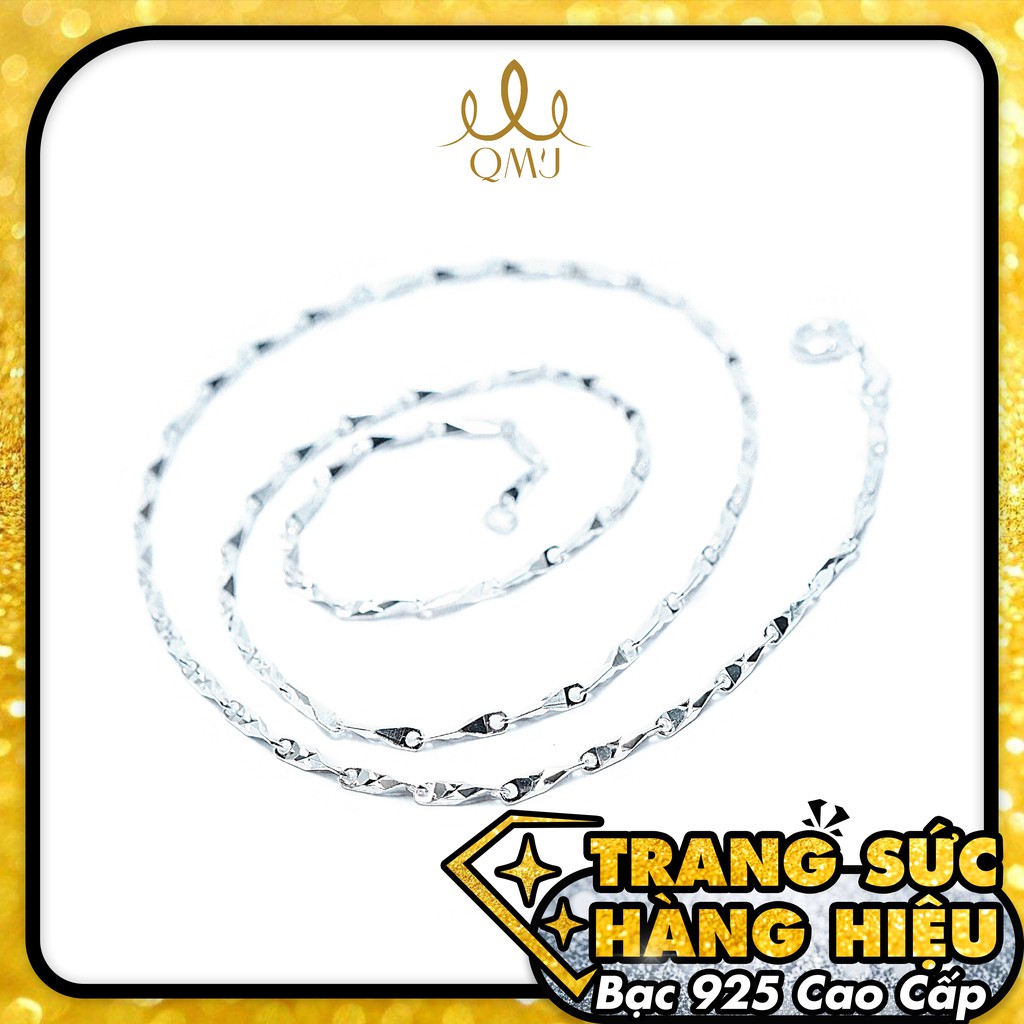 Dây chuyền bạc QMJ Mưa phay chữ X không kèm mặt - Q116