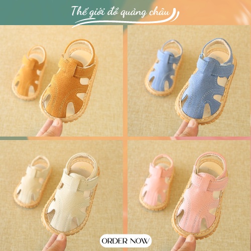 SANDAL TẬP ĐI ,DÉP RỌ CAO SU SIÊU MỀM CHO BÉ TRAI BÉ GÁI , phát tiếng kêu