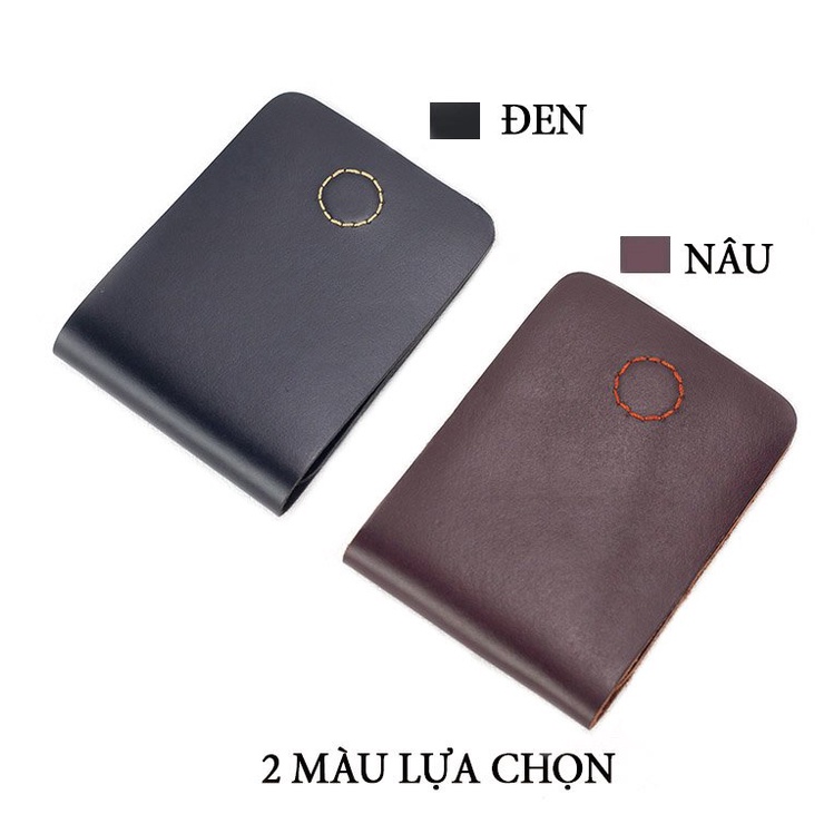 Ví sen 3 Bụi Leather da bò Pullup V122