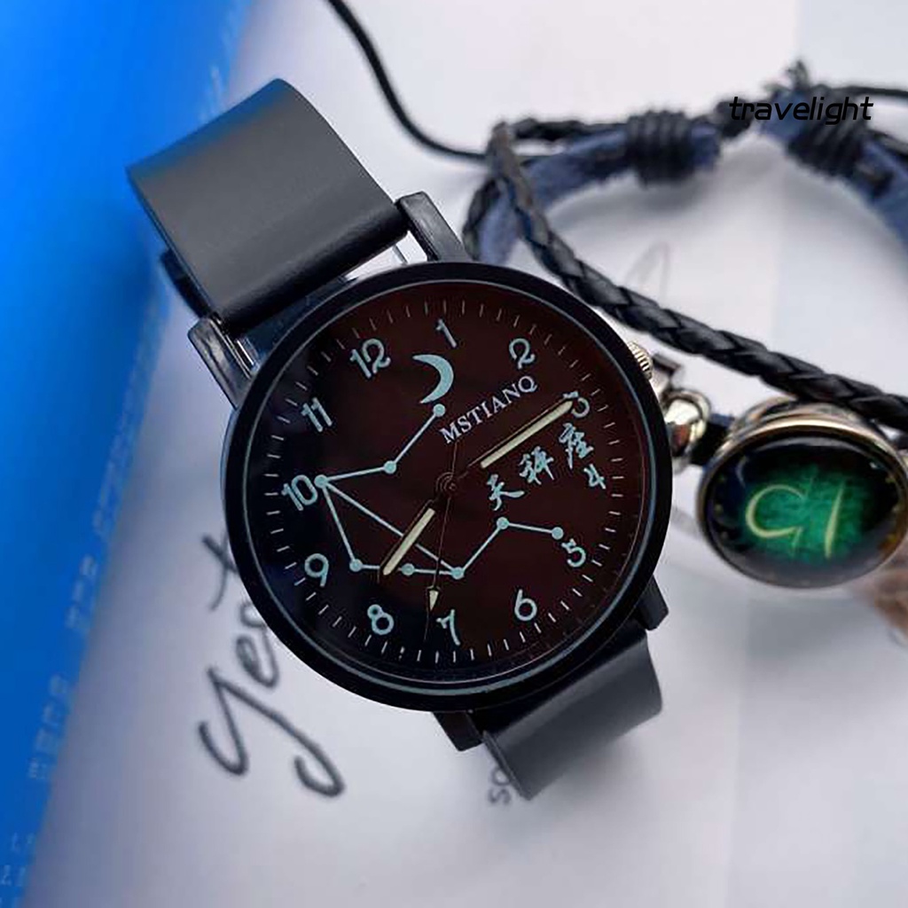 (Travelight) Đồng hồ quartz phát quang họa tiết chòm sao sành điệu cho nam nữ