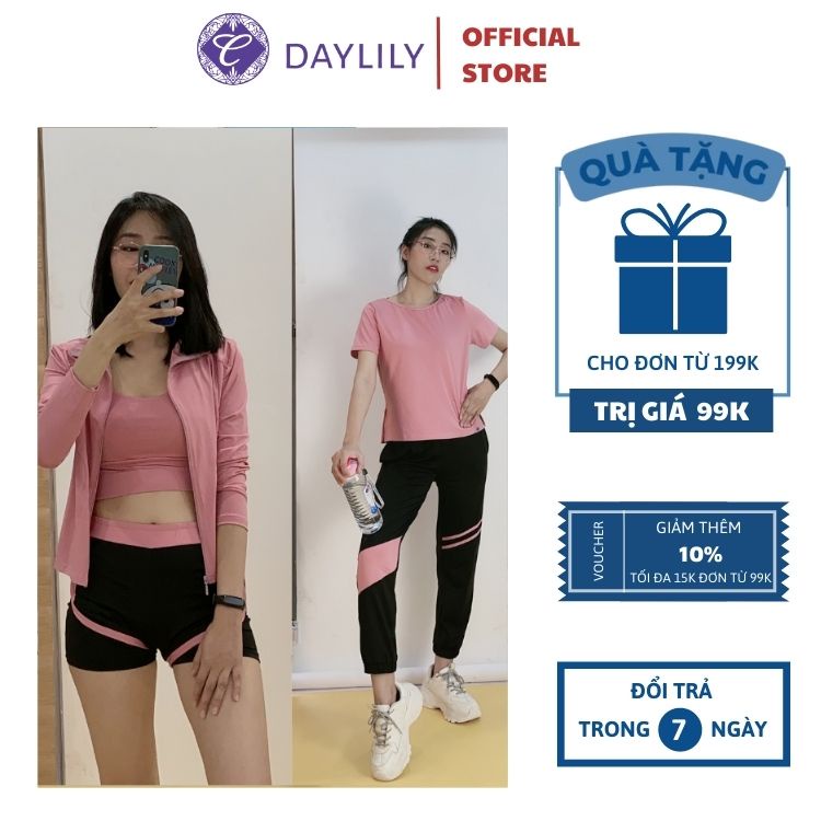 Tập Gym, Yoga, Chạy Bộ Hàng Co Dãn 4 Chiều Cao Cấp DAYLILY