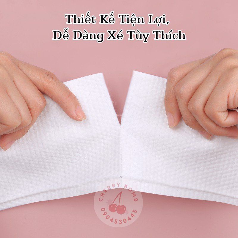 Khăn Giấy Khô Lau Mặt ANNIMERY 100% Cotton Tự Nhiên An Toàn Tiện Lợi Dùng 1 Lần