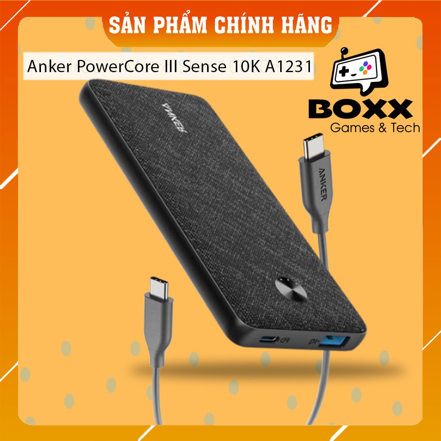 Pin dự phòng Anker PowerCore III Sense 10K A1231 PD 18W