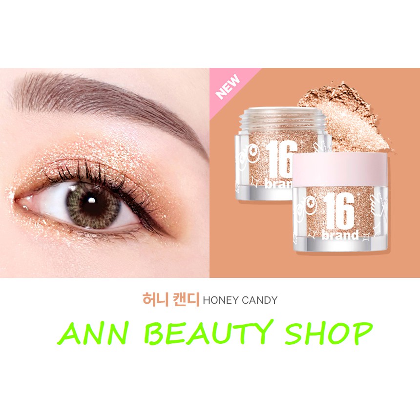 Nhũ Mắt Kim Tuyến 16brand Candy Rock Pearl Powder (date 3/2022)