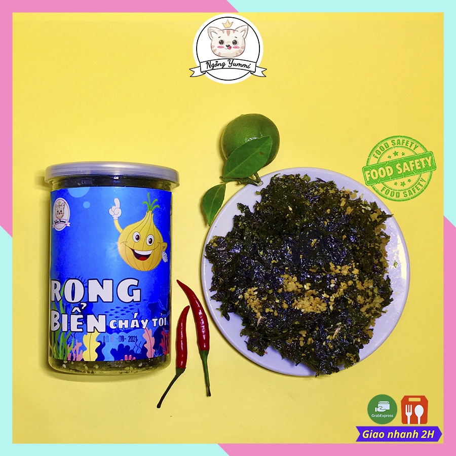 Rong Biển Cháy Tỏi 160g, Rong Biển Cháy Tỏi Loại 1 Ngỗng Yummi, Đồ Ăn Vặt Việt Nam Vừa Ngon Vừa Rẻ, An Toàn VSTP