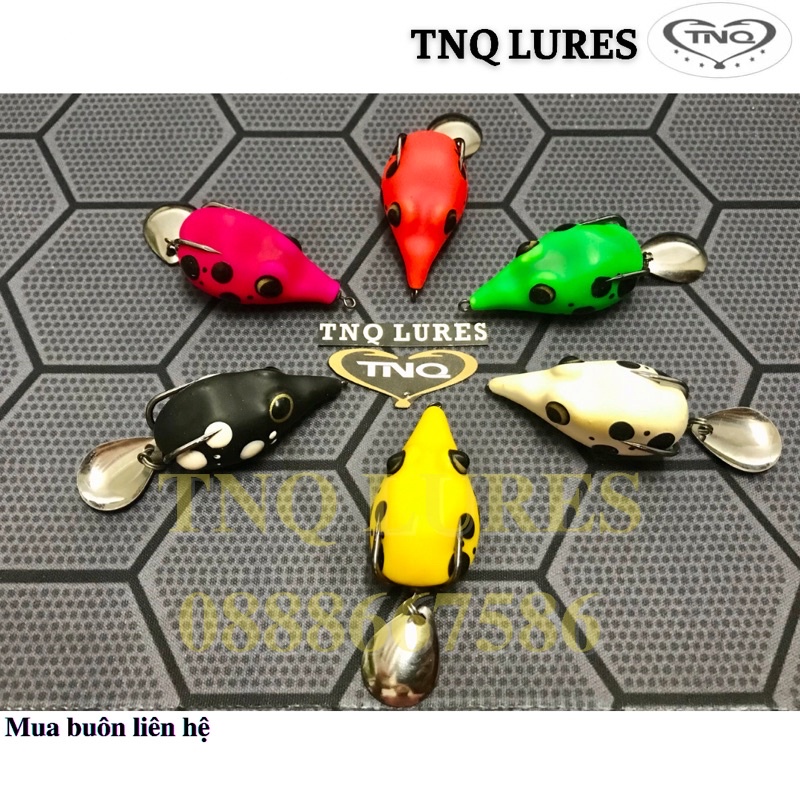 Mồi lure nhái hơi thái lan Lungyai (6 màu, nổi,7g) - TNQ LURES - Toán nhà quê