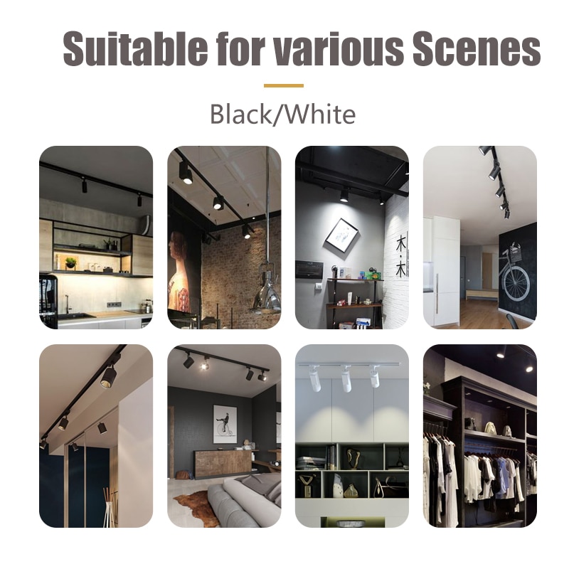 Thanh Đèn Led 0.5M 1M 2 Dây Nhôm Trắng Đen Chất Lượng Cao