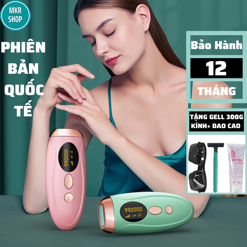 Máy triệt lông vĩnh viễn mini cầm tay IPL 990000 chính hãng tẩy lông nách, lông tay, chân, lông vùng kín tại nhà