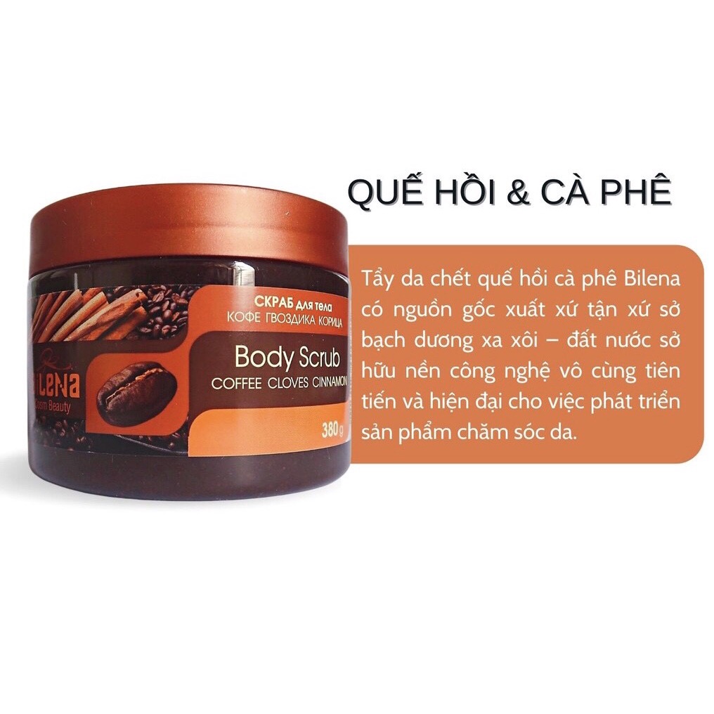 Tẩy Da Chết Toàn Thân Body Quế Hồi Cà Phê - Mẫu mới 380g