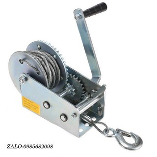 Tời Quay Tay 1400LBS 500KG Dây 4 Ly Dài 8M