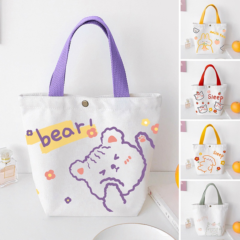Túi vải In Họa Tiết Hoạt Hình Dễ Thương Cho Nữ