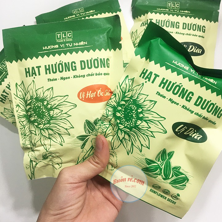 Hạt hướng dương sạch tẩm vị (50g) thơm ngon: Dừa, Óc Chó, Truyền thống 01149-01150 Buôn Rẻ