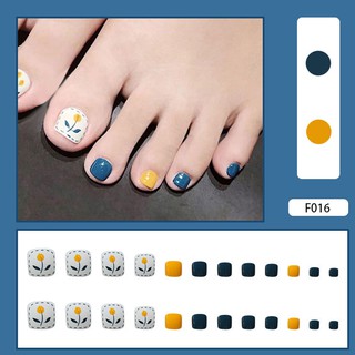 [ Tặng keo +dũa ] Set 24 móng chân giả cao cấp - Kinakino