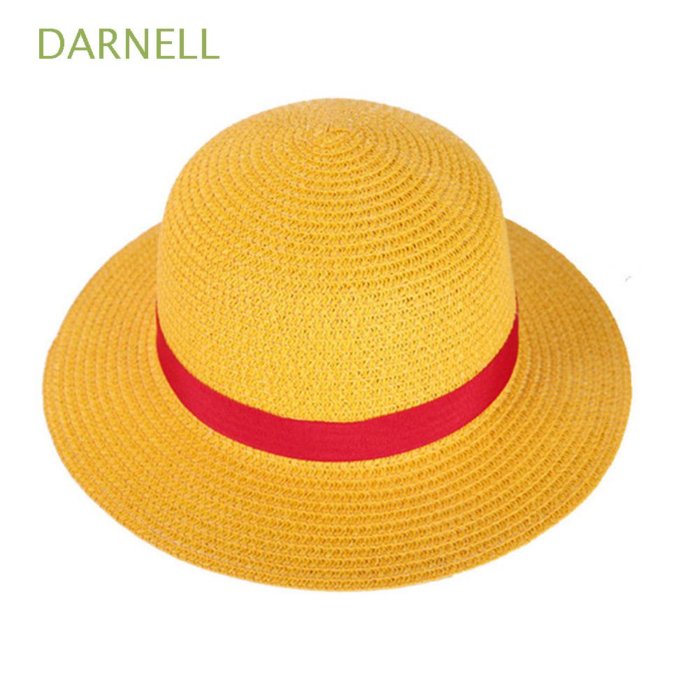 Nón chóp phẳng kẻ sọc màu đỏ cosplay nhân vật hoạt hình anime nhật bản Luffy nhân dịp Halloween DARNELL