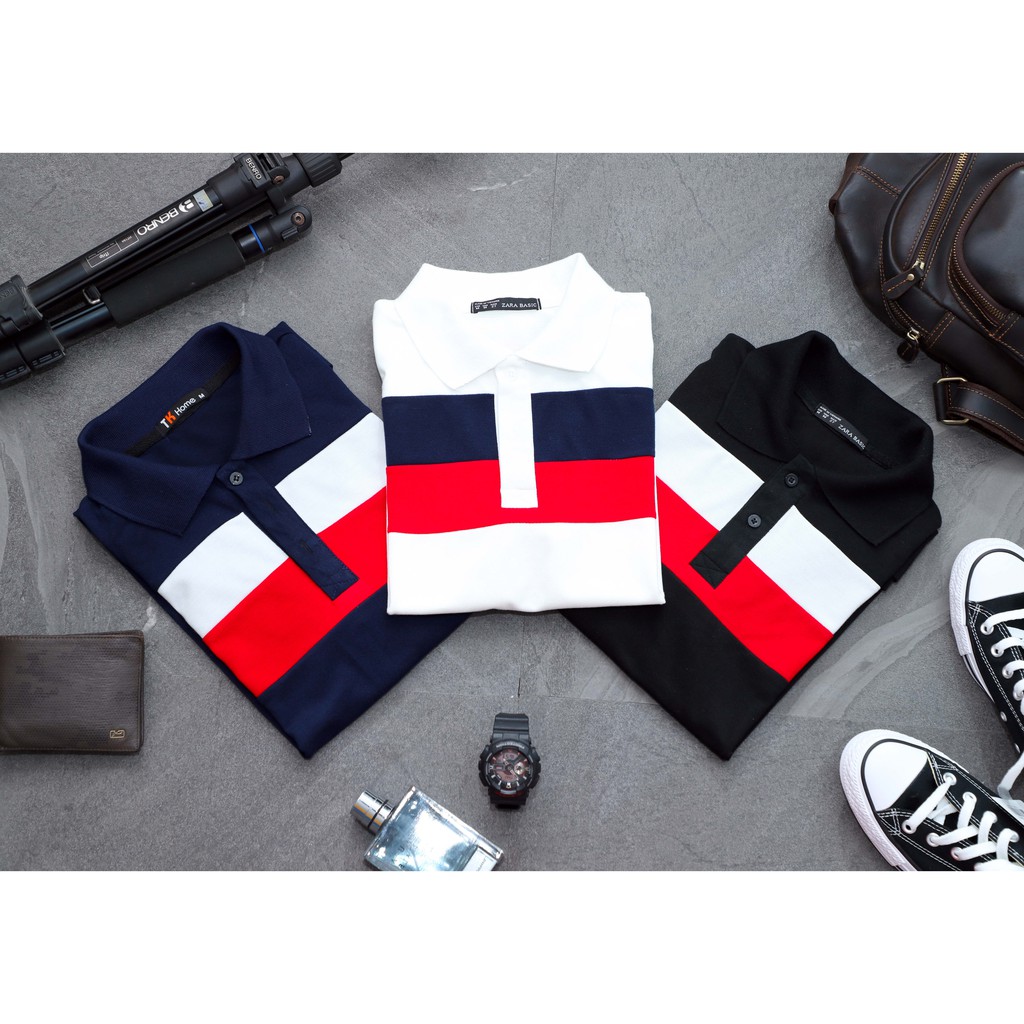 Áo thun có cổ nam TONIKIM thiết kế ngắn tay, cổ bẻ, phối màu, vải thun coton thoáng mát, đủ size P4 | BigBuy360 - bigbuy360.vn