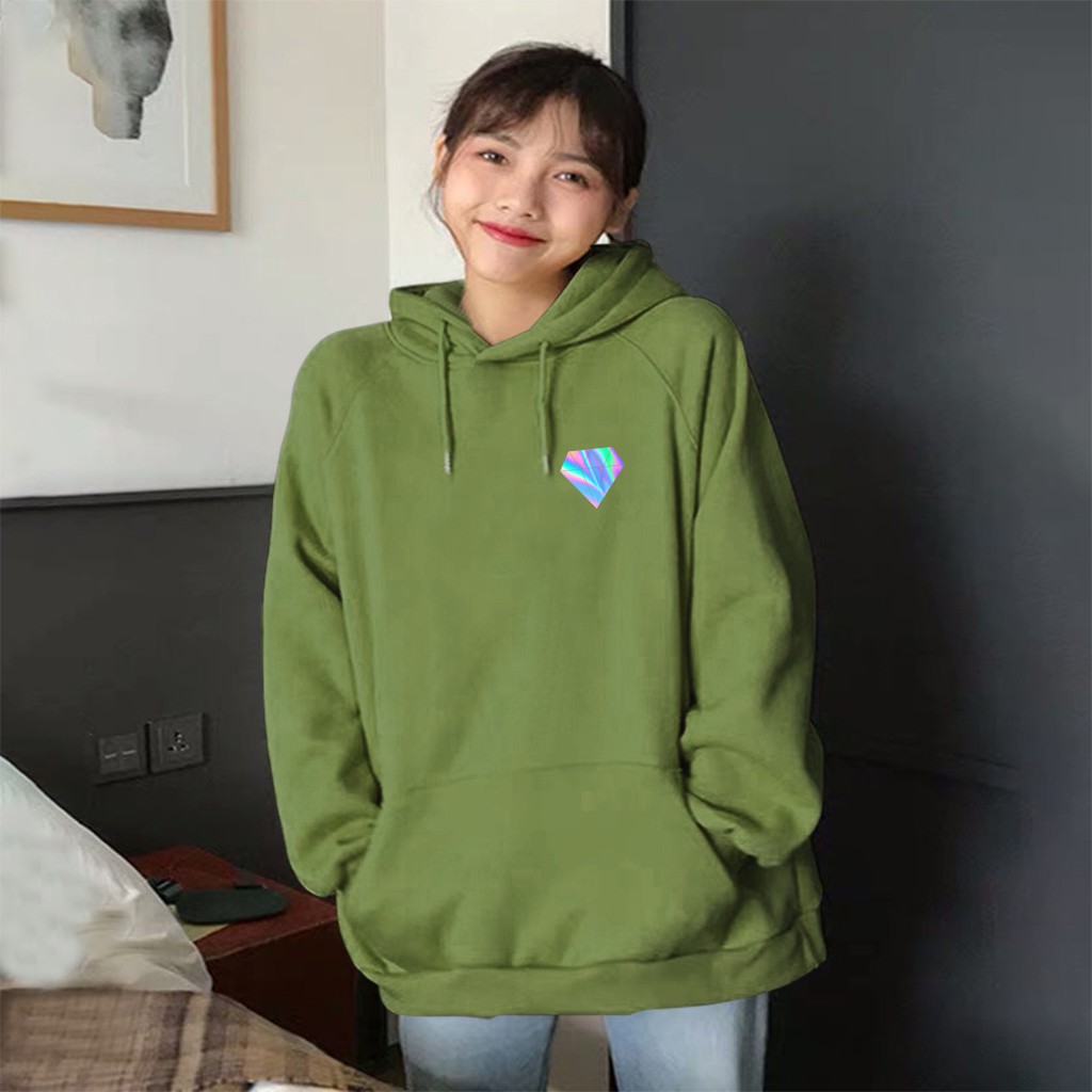 Áo Khoác Nỉ Hoodie Phản Quang Kim Cương Unisex Freesize Dưới 65 Kg | BigBuy360 - bigbuy360.vn
