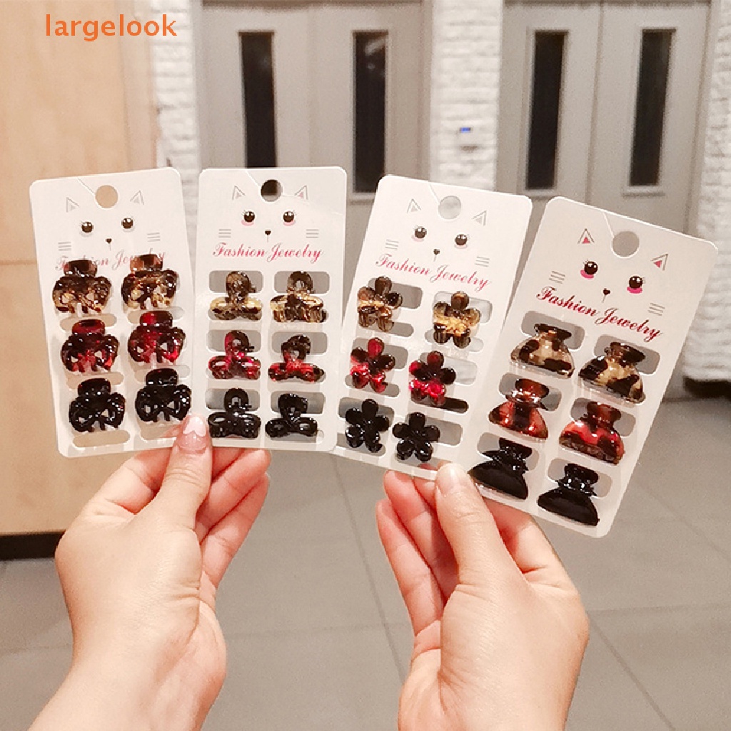 Set 6 Kẹp Tóc Càng Cua Mini In Họa Tiết Da Báo Thời Trang Cho Nữ