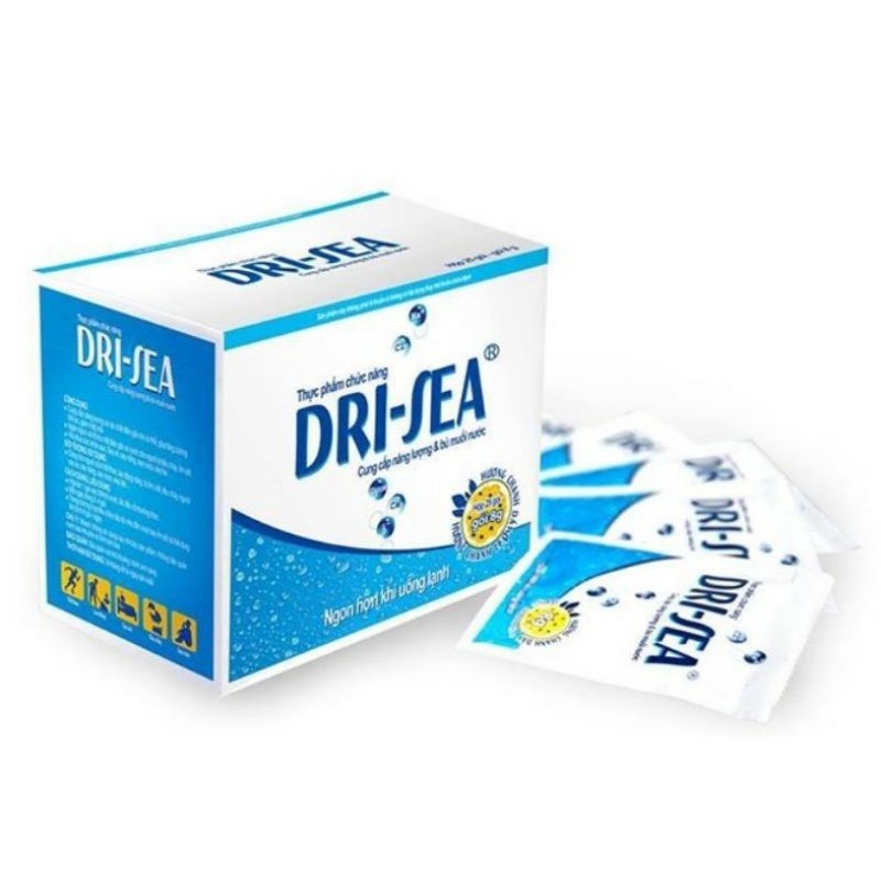 DRI-SEA bổ sung chất điện giải và nước cho người bị tiêu chảy,ốm ,sốt vị chanh leo hộp 25 gói