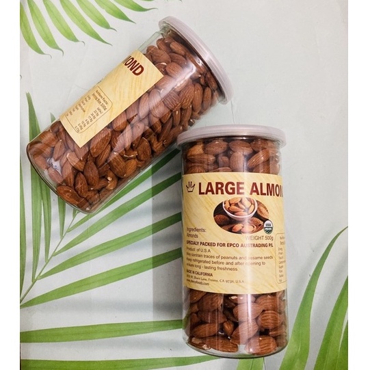 Hạnh nhân rang chín vị tự nhiên California 500g Hat dinh dưỡng nhập khẩu HN001 Bibemart