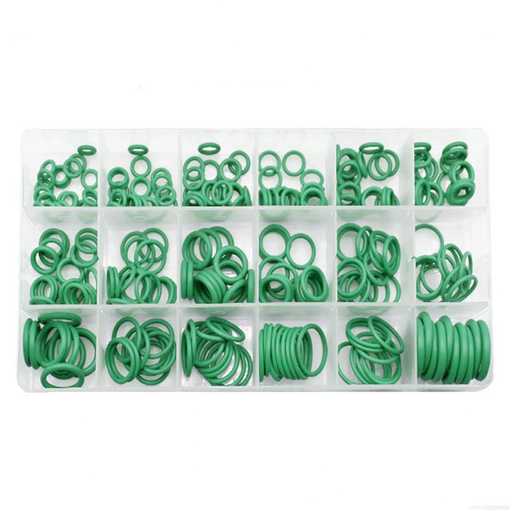 270Pcs Vòng đệm cao su O Ring Con dấu Loại Vòng đệm màu xanh O-Ring Bộ Vòng đệm Nitrile Chất lượng cao cho miếng đệm xe hơi