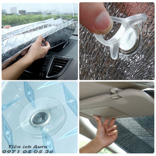Tấm che nắng kính lái, Bạt che nắng kính lái ô tô, xe hơi_ Hàng chính hãng RUNDONG   | tienich_auto