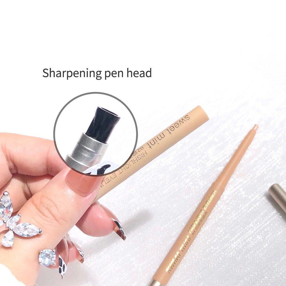 4 màu Phấn Mắt màu Pro Beauty Highlighter Bút Chì Mỹ Phẩm Long Lanh Mắt Bóng Bút Kẻ Mắt Bút Eyeshadow Highlighter ngọc trai Tự Nhiên sáng Bút kẻ mắt Gel bút giao hàng Nhanh Chóng