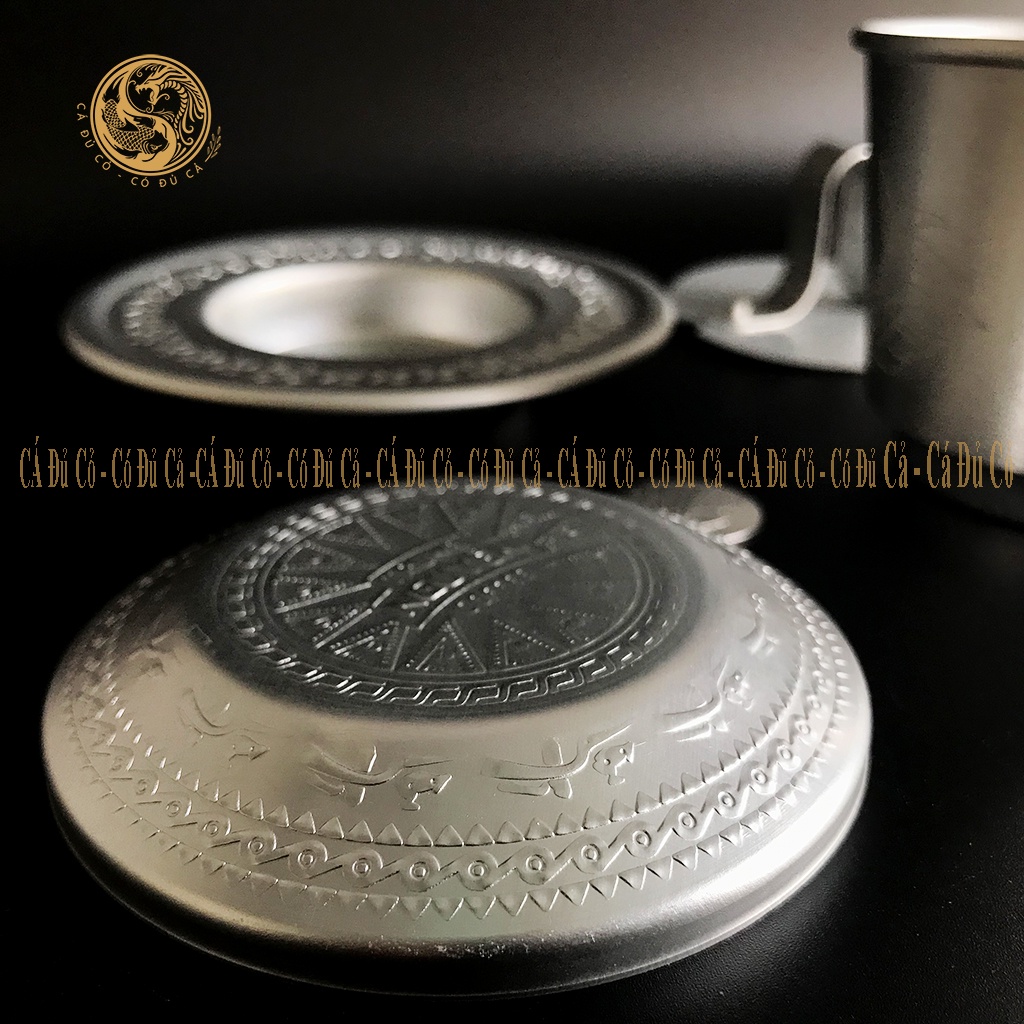 Phin pha cà phê hoa văn trống đồng phin cafe nhôm Trung Nguyên