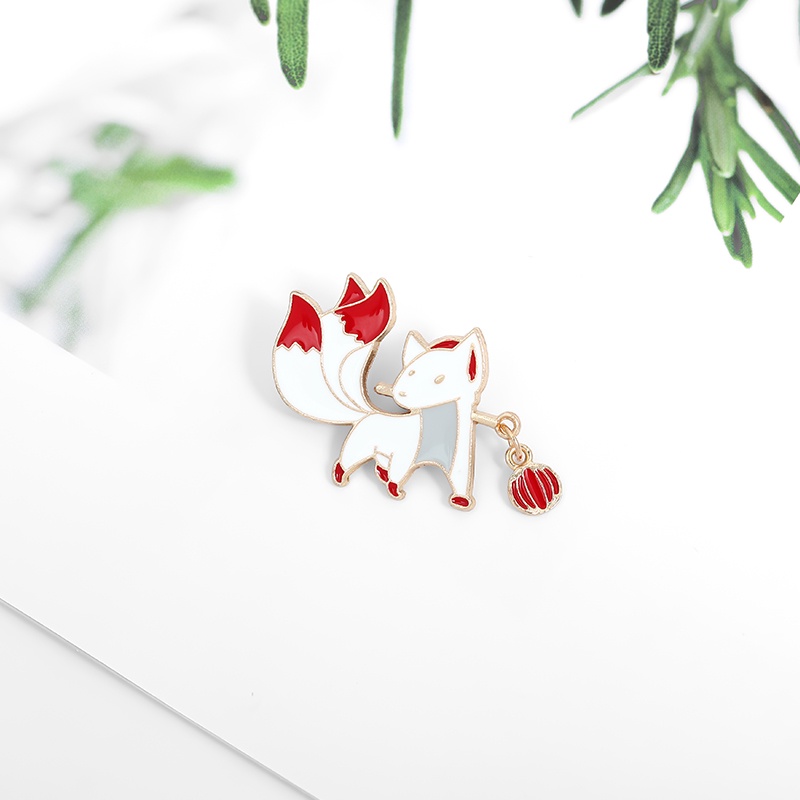 Ghim Cài Áo Hình Chú Cáo Hoạt Hình Dễ Thương