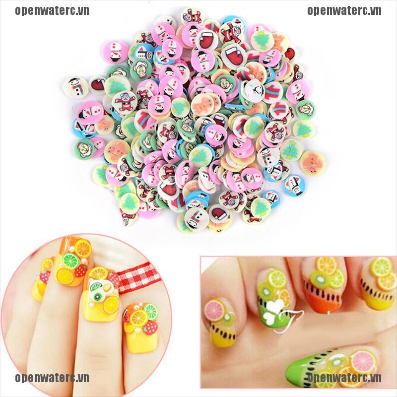 [Hàng mới về] Set 250 phụ kiện trang trí móng nghệ thuật bằng đất sét polymer