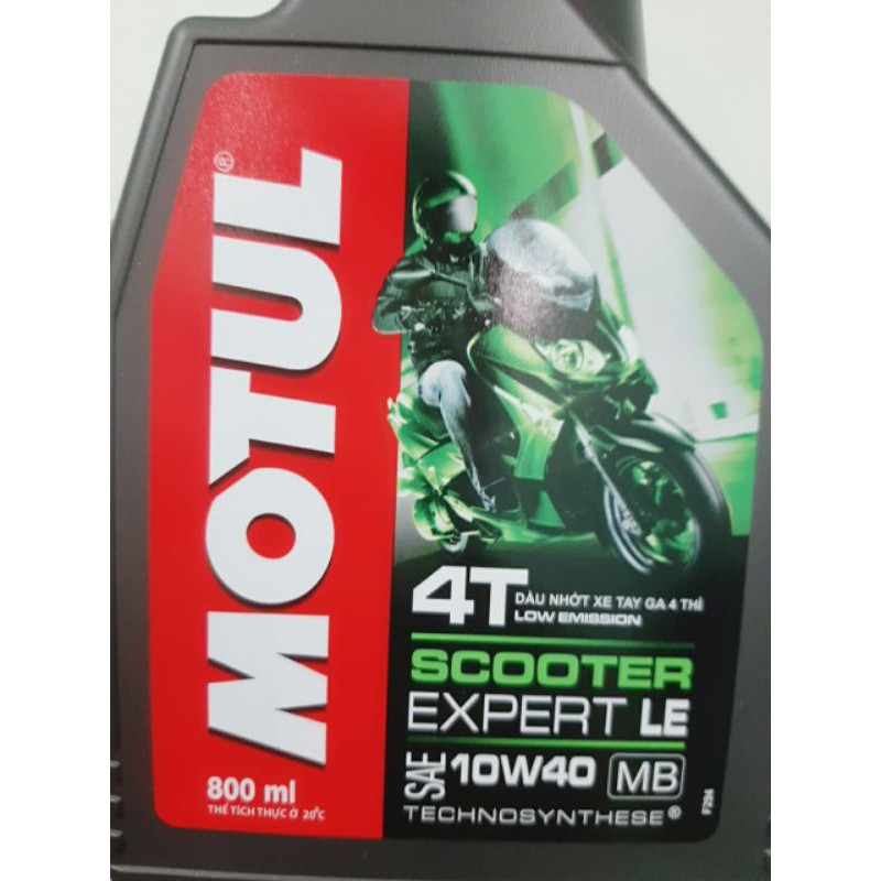 (QUÀ TẶNG) Nhớt xe tay ga Motul Scooter Expert LE 10W40 0.8L, Nhớt xe máy chính hãng 100%, Thời gian thay tới 1500km