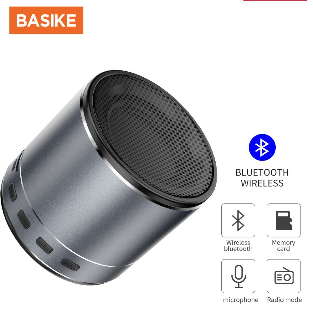 Loa Bluetooth BASIKE MW02 Không Dây Nhỏ Gọn Hỗ Trợ Thẻ Nhớ Tf