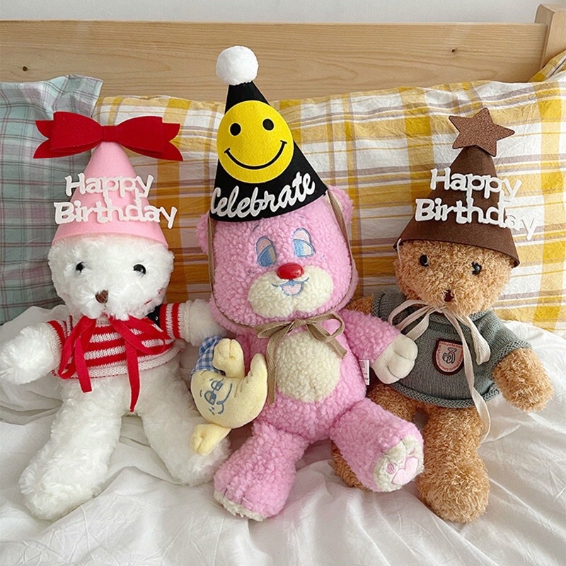 Mũ Sinh Nhật HAPPY BIRTHDAY 3D phong cách Hàn Quốc siêu dễ thương cho bé