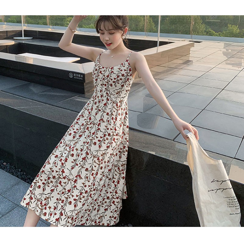 Đầm Hoa Hai Dây Thời Trang Xinh Xắn Cho Nữ | BigBuy360 - bigbuy360.vn