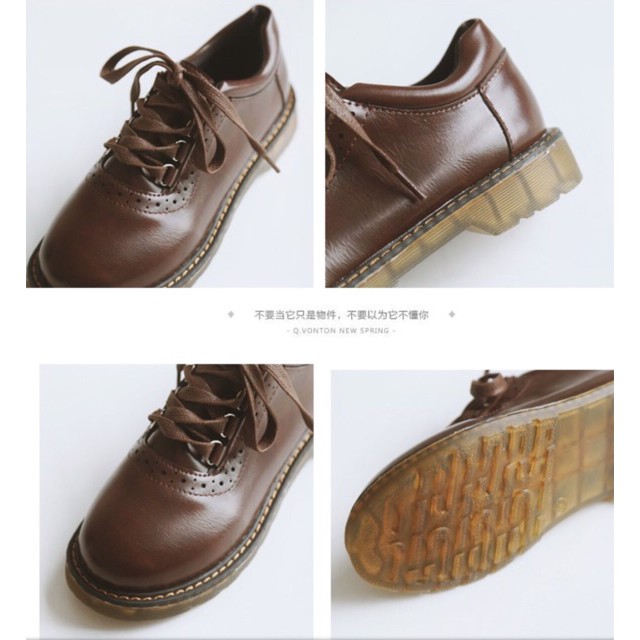ulzzang [Có sẵn] Giày Vintage Harajuku thắt dây cô gái Nhật dịu ngọt oxford sinh viên ulzzang kiểu lolita joshi lenvinta | BigBuy360 - bigbuy360.vn
