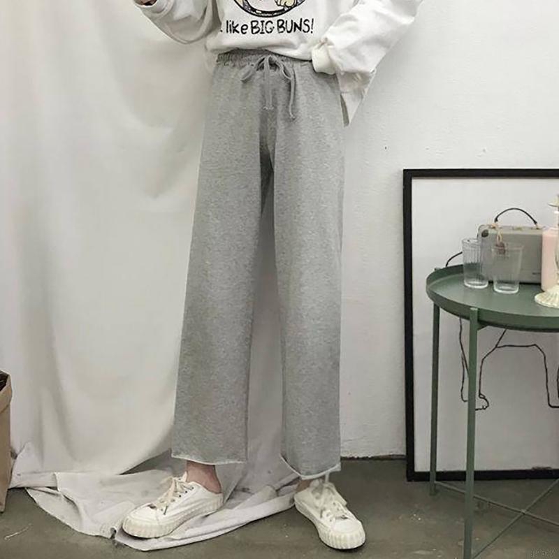 Quần dài ống rộng màu trơn trẻ trung thời trang