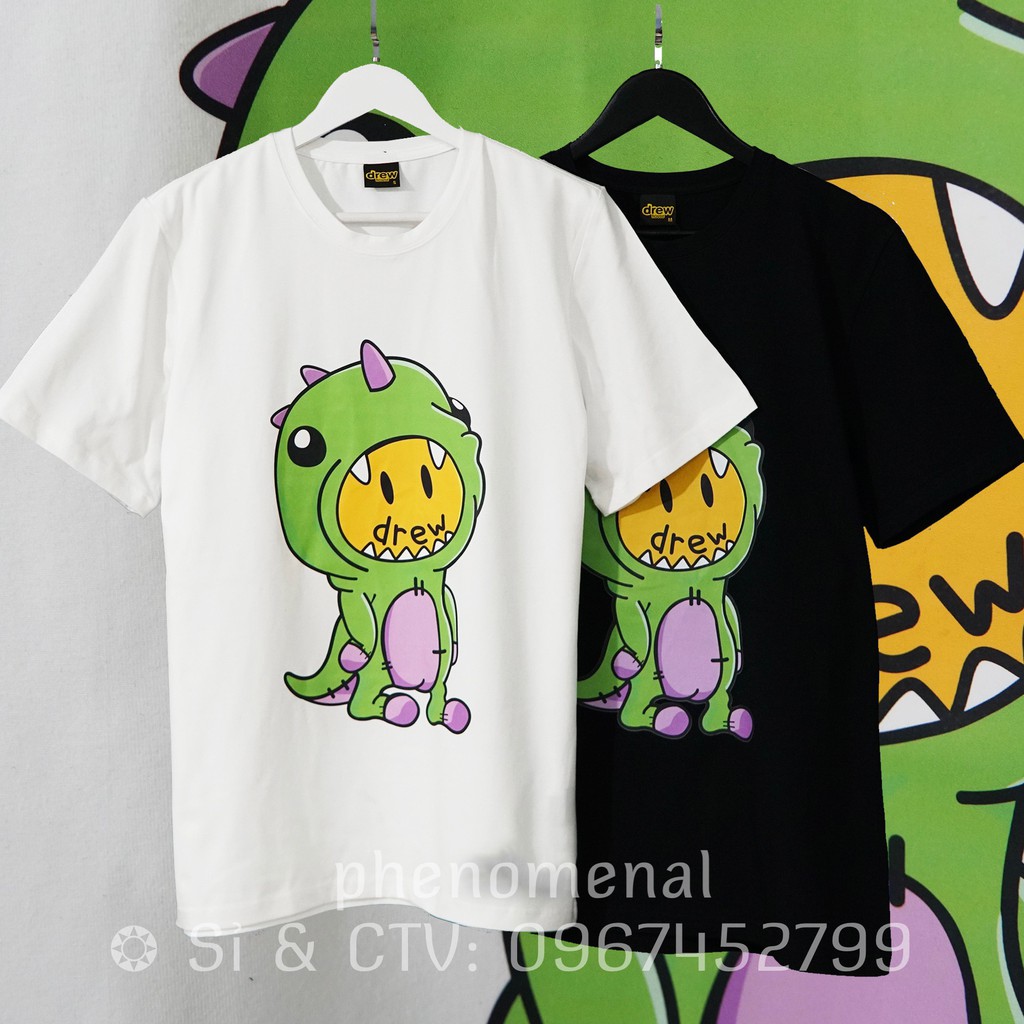 Áo Thun Drew Khủng Long - Drew House Dino Hàng Chuẩn FULL TEM TAG - ẢNH THẬT