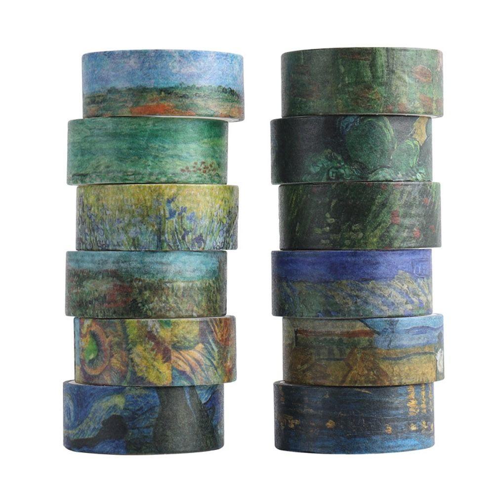 CHOOKEY 12 Cuộn Băng Keo Dán Trang Trí Thời Trang