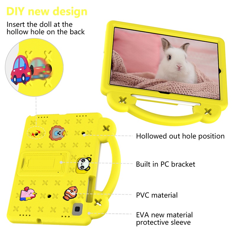 Ốp Máy Tính Bảng EVA Chống Sốc Có Giá Đỡ Cho Samsung Tab S6Lite 2020 2022 P610 P613 Tab A7 10.4 T500 S6 T860 S5E T720
