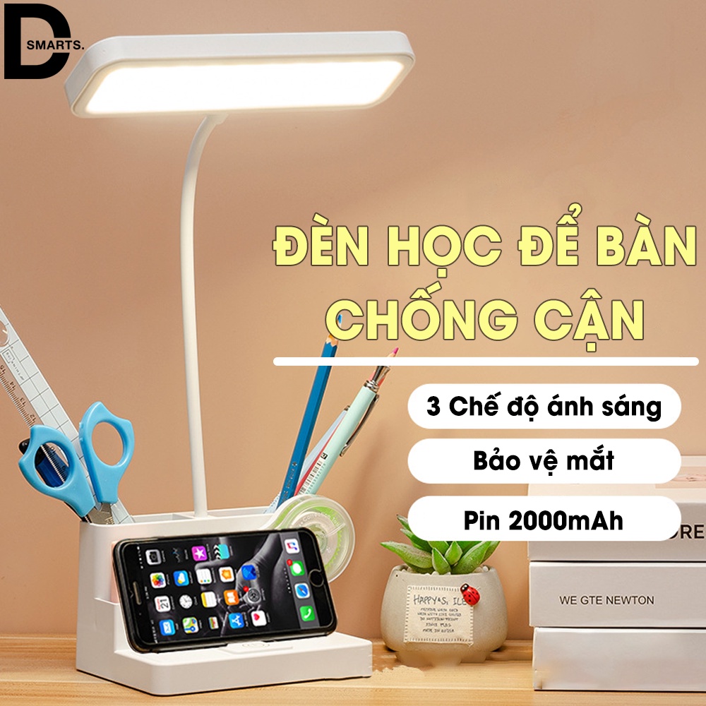 Đèn học để bàn sạc tích điện chống cận thị điều chỉnh độ sáng