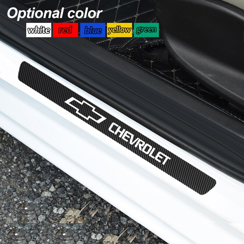 Bộ 4 miếng dán trang trí cửa xe hơi Chevrolet Cruze Spark Aveo Captiva Trailblazer Colorado Orlando tiện lợi