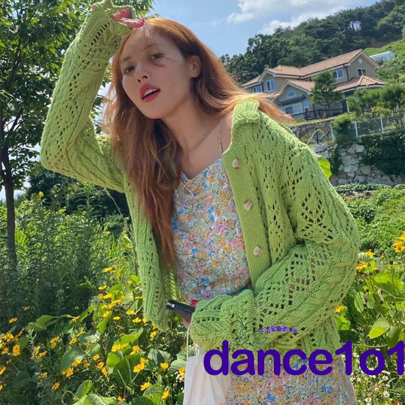 Áo Dệt Kim Nữ Tay Dài Màu Trơn Gợi Cảm Laa8