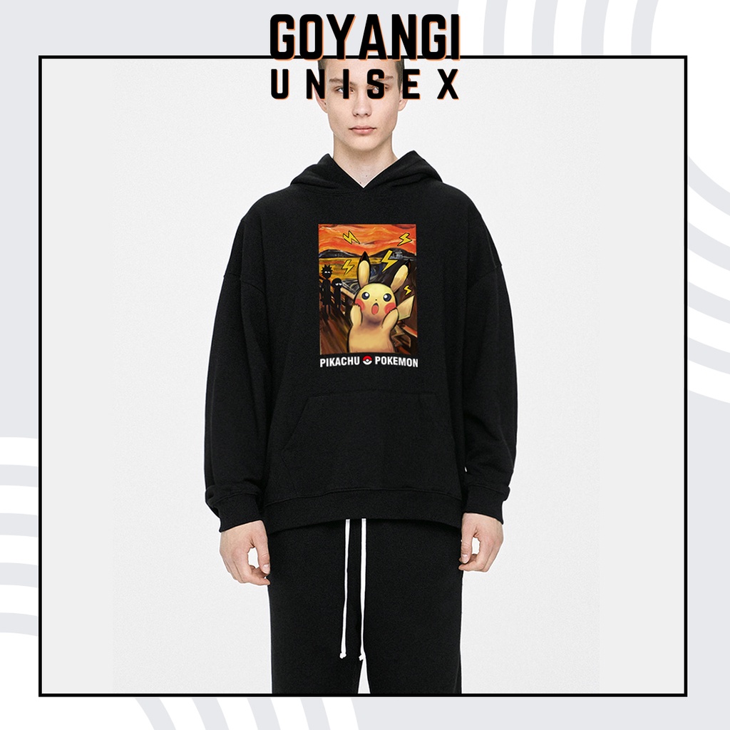 Áo Hoodie GYG Unisex CreamingPika Form Rộng Oversize Phong Cách Hàn Quốc