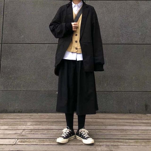 [ORDER] Chân váy đen xòe dài basic cá tính phối đồ siêu chất style Hàn