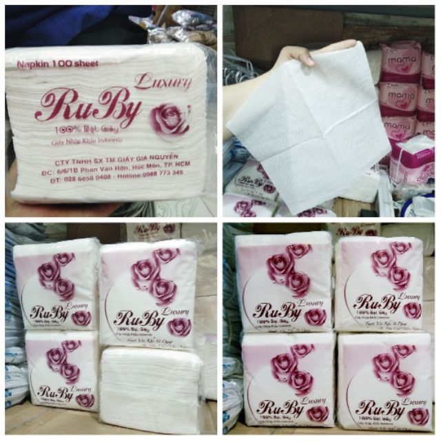 Set 100 Tờ Khăn Giấy Ruby Luxury