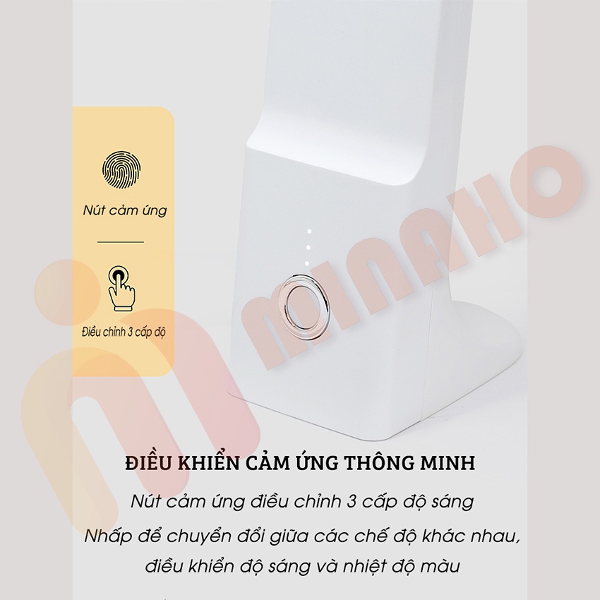 Đèn Học Để Bàn LED Chống Cận Thị Minaho - Đèn Học Để Bàn 3 Chế Độ Sáng, Cảm Ứng Tích Điện