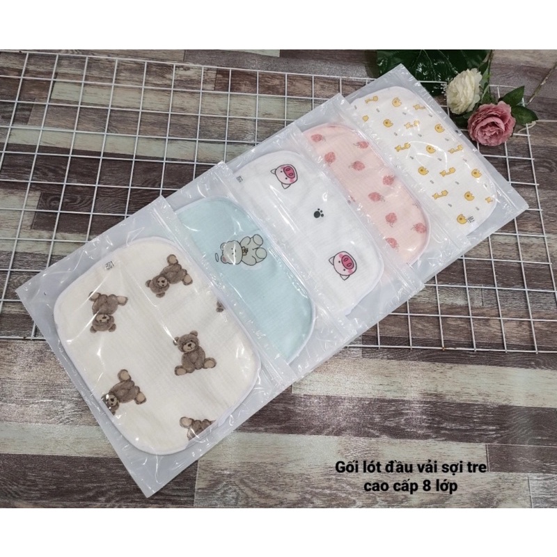 Gối xô nhăn 10 lớp cho bé sơ sinh 25*40cm