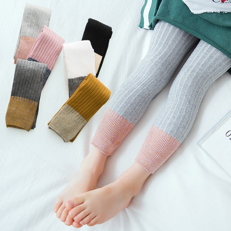 Quần tất len lụa bé gái 2 màu phong cách