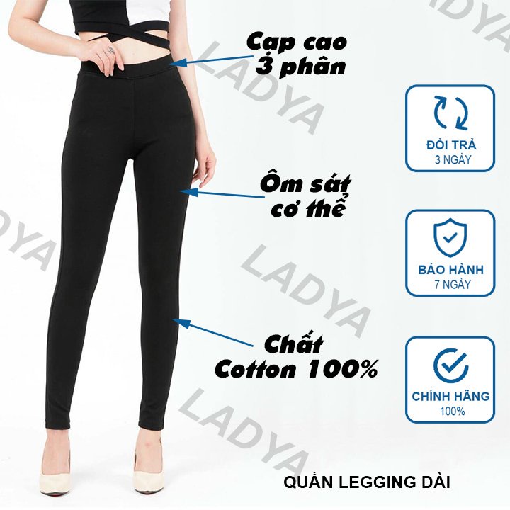 Quần Legging Lửng Ngố, Đùi, Dài Nữ Nâng Mông Cạp Cao Vải Cotton Dày Dặn Ôm Sát Bigsize 90kg