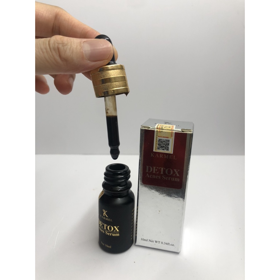 Serum xoá Mụn đầu đen bã nhờn, da sần vỏ cam, mờ vết thâm nám, tái tạo da, dưỡng trắng da-Detox Acnes Karmel