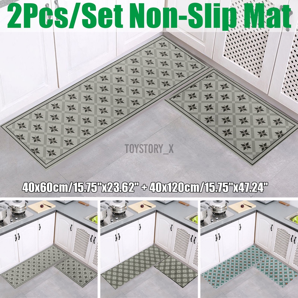 Bộ 2 Thảm Lót Sàn Chống Trượt 40x60 + 40x120cm